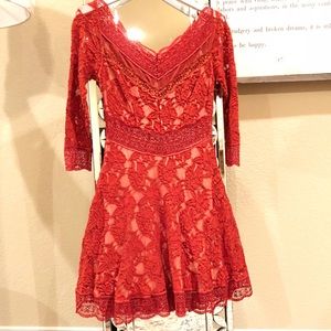 Gorgeous LACE Fit and Flare Dress by Free People!